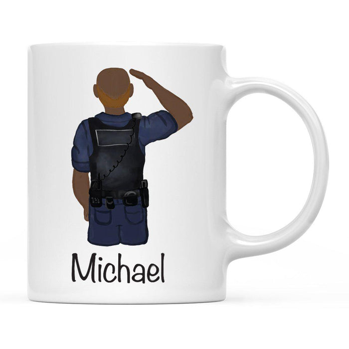 Personalized Police Officer Coffee Mug Part 2-Set of 1-Andaz Press-Male Police Officer 5-