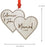 Personalized Real Wood Rustic Christmas Ornament, Double Hearts, Married, Custom Year-Set of 1-Andaz Press-