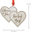 Personalized Real Wood Rustic Christmas Ornament, Double Hearts, She Said Yes!, Names-Set of 1-Andaz Press-