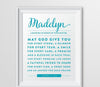 Personalized Religious Girl or Boy May God Give You For Every Storm a Rainbow Wall Art Nursery Poster Sign, Gift Print-Set of 1-Andaz Press-