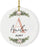 Personalized Round Porcelain Christmas Tree Ornament, Monogram Letter with Custom Name-Set of 1-Andaz Press-Bridesmaid-