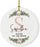Personalized Round Porcelain Christmas Tree Ornament, Monogram Letter with Custom Name-Set of 1-Andaz Press-Bridesmaid-
