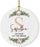 Personalized Round Porcelain Christmas Tree Ornament, Monogram Letter with Custom Name-Set of 1-Andaz Press-Bridesmaid-