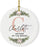 Personalized Round Porcelain Christmas Tree Ornament, Monogram Letter with Custom Name-Set of 1-Andaz Press-Mother of The Groom-