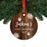 Personalized Rustic Wood Pet Round Metal Christmas Ornament-Set of 1-Andaz Press-