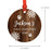 Personalized Rustic Wood Pet Round Metal Christmas Ornament-Set of 1-Andaz Press-