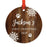Personalized Rustic Wood Pet Round Metal Christmas Ornament-Set of 1-Andaz Press-