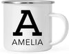 Personalized Stainless Steel Campfire Coffee Mug Gift Camp Monogram Custom Initial and Name-Set of 1-Andaz Press-