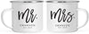 Personalized Stainless Steel Campfire Coffee Mugs Gift Set Mr. Mrs. Johnson Est. 2019 Script Style-Set of 1-Andaz Press-