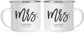Personalized Stainless Steel Campfire Coffee Mugs Gift Set Mrs. Mrs. Kaiser Est. 2019 Script Style-Set of 2-Andaz Press-