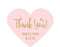 Personalized Thank You Blush Pink Gold Glitter Print Mini Heart Label Stickers, Birthday Favors-Set of 75-Andaz Press-