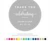Personalized Thank you For Celebrating With Us Circle Label Stickers-Set of 40-Andaz Press-