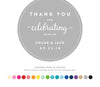 Personalized Thank you For Celebrating With Us Circle Label Stickers-Set of 40-Andaz Press-