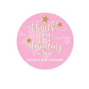 Personalized Twinkle Twinkle Little Star Pink Baby Shower Round Circle Label Stickers, Thank You for Celebrating with US-Set of 40-Andaz Press-