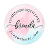 Personalized Watercolor Handmade with Love Round Small Business Sticker Labels 120-Pack-set of 120-Andaz Press-