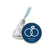 Personalized Wedding Double Rings Hershey's Kisses Stickers Labels-Set of 216-Andaz Press-Navy Blue-
