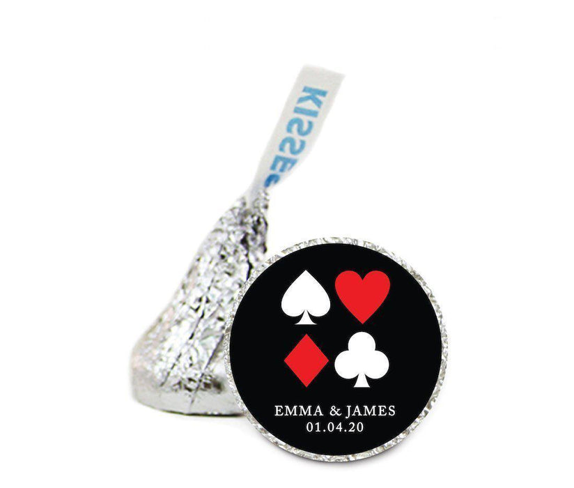 Personalized Wedding Hershey's Kisses Stickers, Motif-Set of 216-Andaz Press-Casino-
