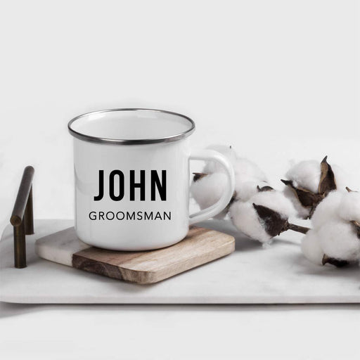Personalized Wedding Party Campfire Mug Gift John Groomsman-Set of 1-Andaz Press-