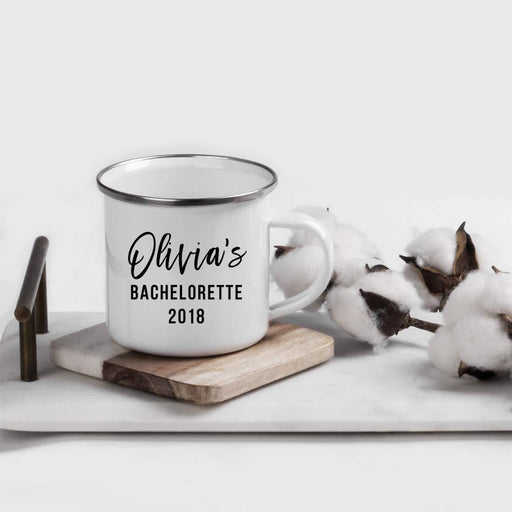 Personalized Wedding Party Campfire Mug Gift Olivia's Bachelorette-Set of 1-Andaz Press-