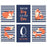 Personalized Woodland Fox Theme Nursery Room Hanging Wall Art, Navy Blue Stripes Orange, Dream Big Little One Name-Set of 6-Andaz Press-