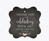 Personlized Thank you For Celebrating With Us Chalkboard Floral Fancy Frame Gift Tags-Set of 24-Andaz Press-