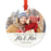 Photo Custom Metal Christmas Ornament, Red Love Peace Joy, Includes Ribbon and Gift Bag-Set of 1-Andaz Press-Light Wood-