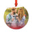 Photo Custom Metal Christmas Ornament, Red Love Peace Joy, Includes Ribbon and Gift Bag-Set of 1-Andaz Press-Merrily Married-