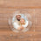 Photo Personalized Round Clear Acrylic Christmas Tree Ornament Keepsake, Photo Designs-Set of 1-Andaz Press-Minimal Foliage-