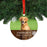 Photo Personalized Rustic Wood Pet Round Metal Christmas Ornament-Set of 1-Andaz Press-