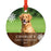 Photo Personalized Rustic Wood Pet Round Metal Christmas Ornament-Set of 1-Andaz Press-