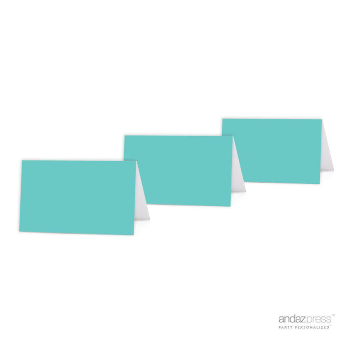 Pick Your Color Blank Table Tent Printable Place Cards-Set of 20-Andaz Press-Diamond Blue-