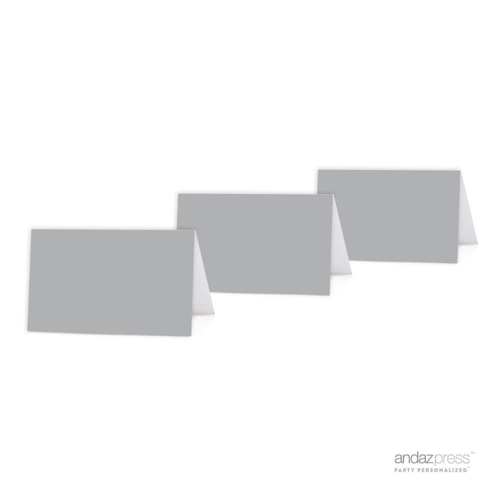 Pick Your Color Blank Table Tent Printable Place Cards-Set of 20-Andaz Press-Gray-