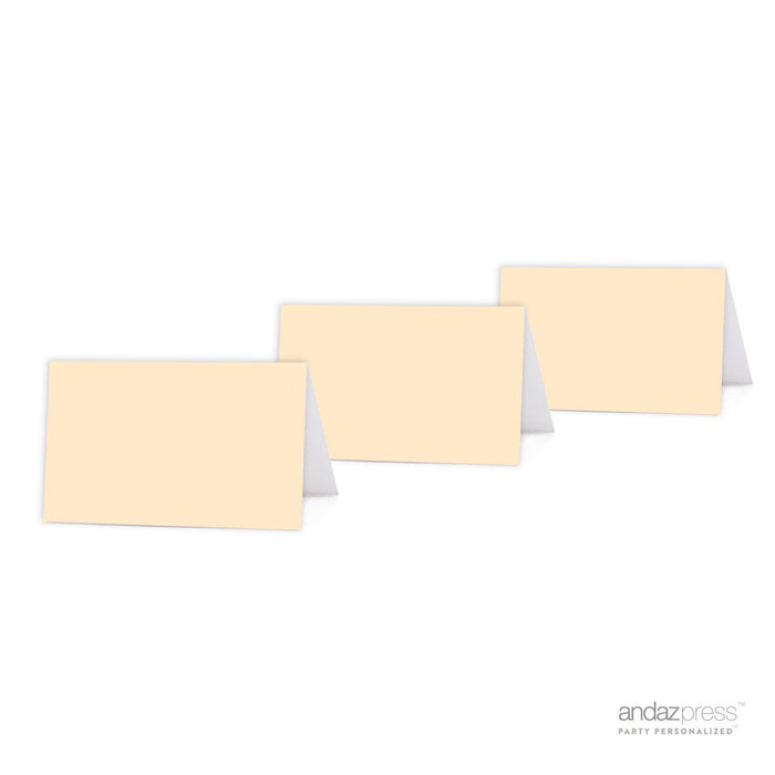 Pick Your Color Blank Table Tent Printable Place Cards-Set of 20-Andaz Press-Ivory-