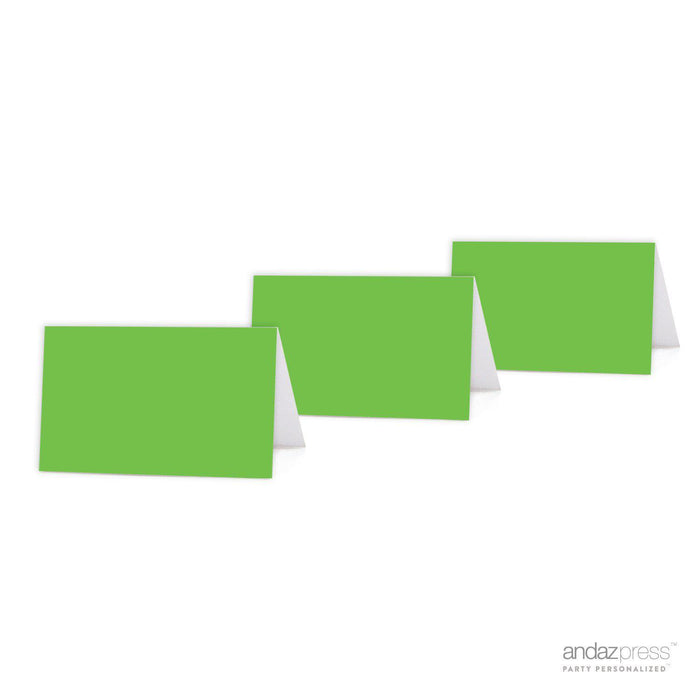 Pick Your Color Blank Table Tent Printable Place Cards-Set of 20-Andaz Press-Kiwi Green-