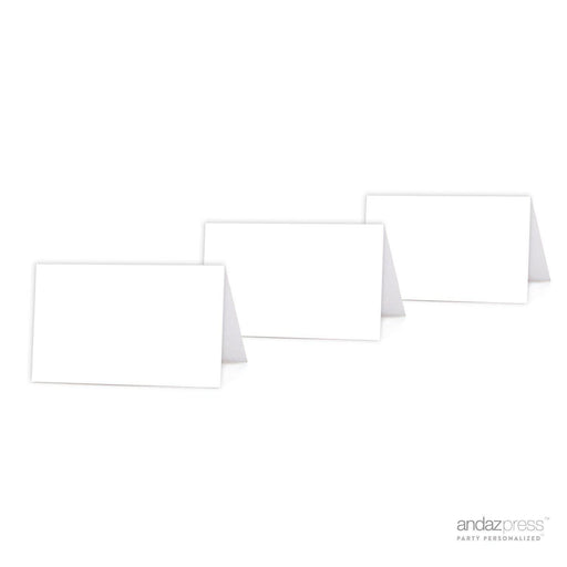 Pick Your Color Blank Table Tent Printable Place Cards-Set of 20-Andaz Press-White-