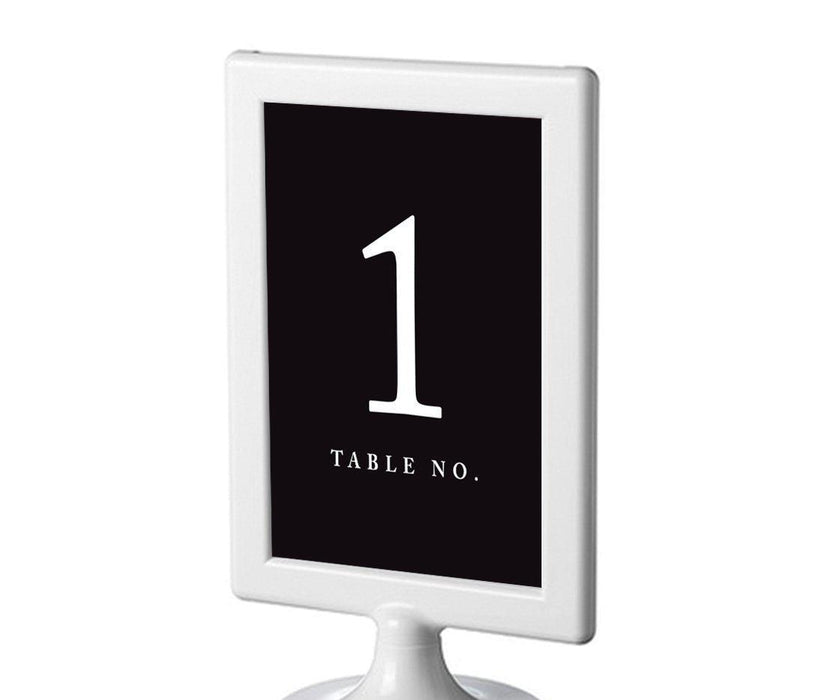 Pick Your Color Framed Double-Sided DIY Table Numbers-Set of 8-Andaz Press-Black-1-8-