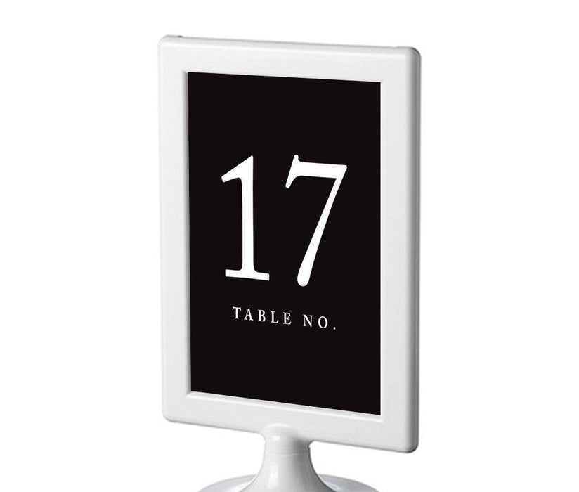 Pick Your Color Framed Double-Sided DIY Table Numbers-Set of 8-Andaz Press-Black-17-24-