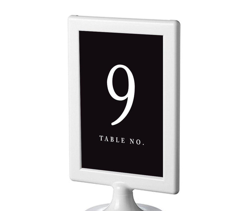 Pick Your Color Framed Double-Sided DIY Table Numbers-Set of 8-Andaz Press-Black-9-16-