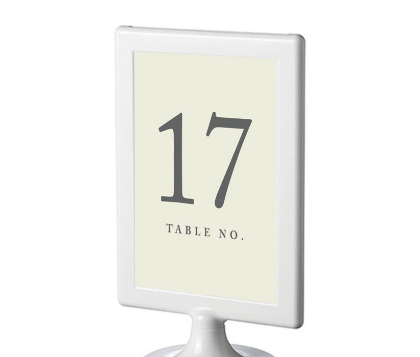 Pick Your Color Framed Double-Sided DIY Table Numbers-Set of 8-Andaz Press-Ivory-17-24-
