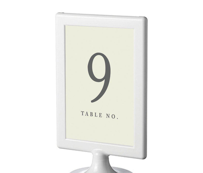 Pick Your Color Framed Double-Sided DIY Table Numbers-Set of 8-Andaz Press-Ivory-9-16-