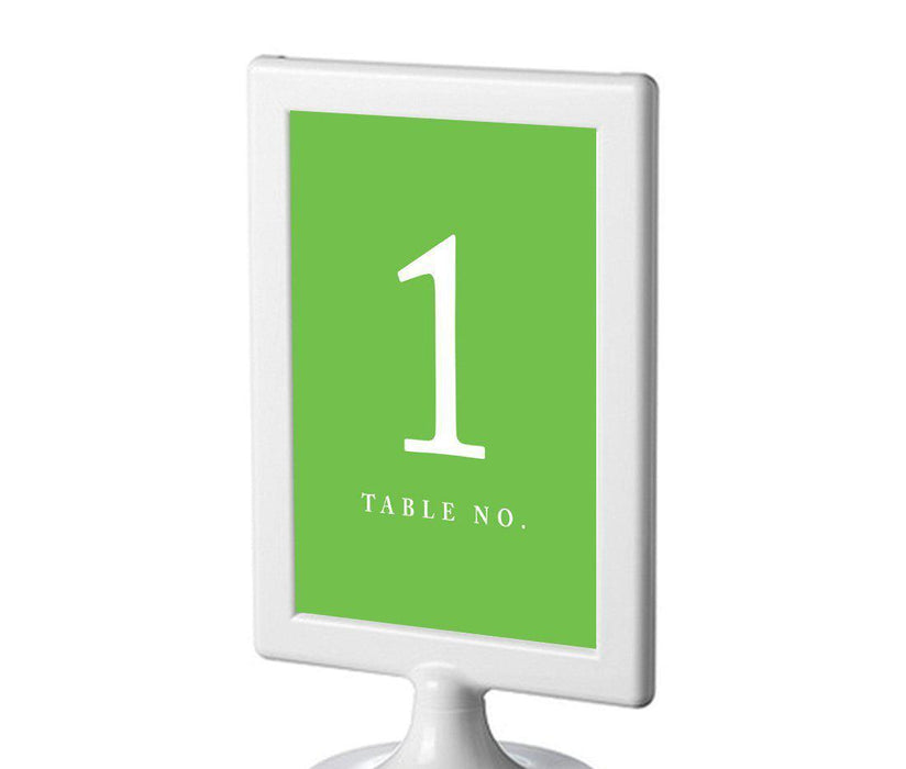 Pick Your Color Framed Double-Sided DIY Table Numbers-Set of 8-Andaz Press-Kiwi Green-1-8-