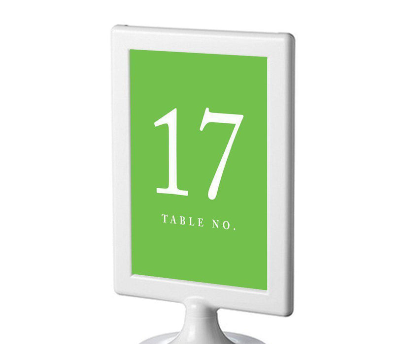 Pick Your Color Framed Double-Sided DIY Table Numbers-Set of 8-Andaz Press-Kiwi Green-17-24-