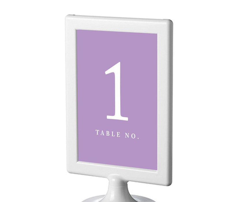 Pick Your Color Framed Double-Sided DIY Table Numbers-Set of 8-Andaz Press-Lavender-1-8-