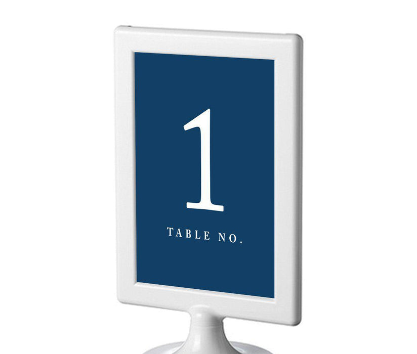 Pick Your Color Framed Double-Sided DIY Table Numbers-Set of 8-Andaz Press-Navy Blue-1-8-