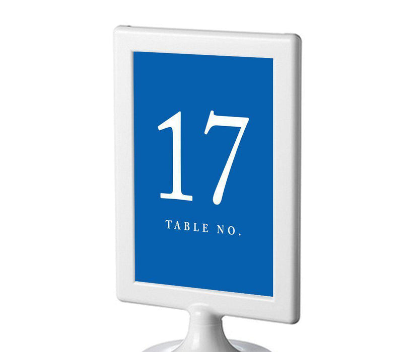 Pick Your Color Framed Double-Sided DIY Table Numbers-Set of 8-Andaz Press-Royal Blue-17-24-