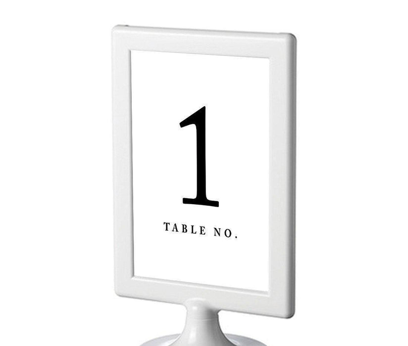 Pick Your Color Framed Double-Sided DIY Table Numbers-Set of 8-Andaz Press-White-1-8-