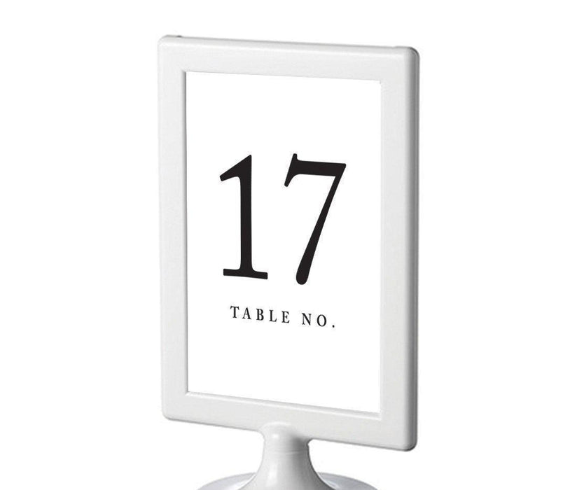 Pick Your Color Framed Double-Sided DIY Table Numbers-Set of 8-Andaz Press-White-17-24-