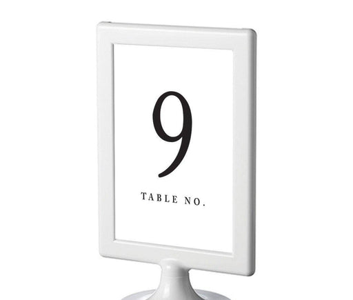 Pick Your Color Framed Double-Sided DIY Table Numbers-Set of 8-Andaz Press-White-9-16-