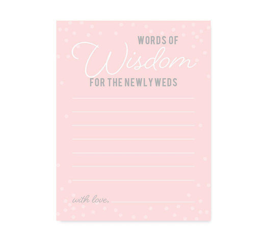Pink Blush and Gray Pop Fizz Clink Wedding Cards Guest Book Alternative-Set of 20-Andaz Press-Fill-In-The-Blank - Newlyweds-