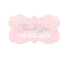 Pink Blush and Gray Pop Fizz Clink Wedding Fancy Frame Label Stickers-Set of 36-Andaz Press-